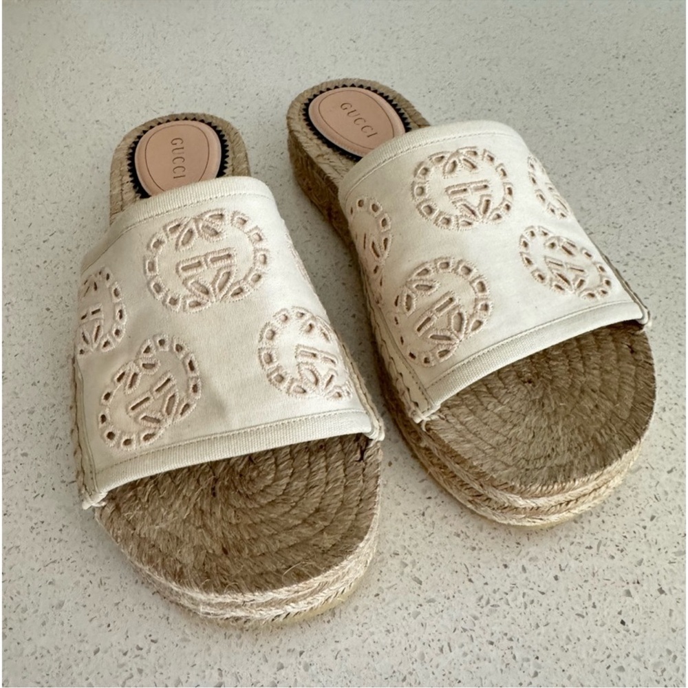GUCCI Damita Espadrille Slide Sandal EU 41 - Picture 4 of 6